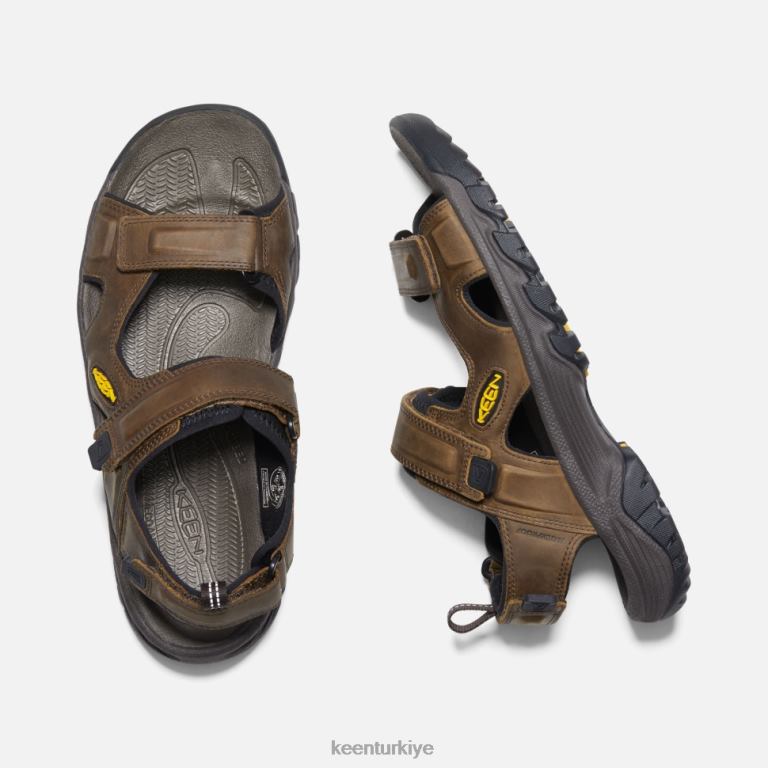 Keen 8L2D2522 erkekler targhee iii burnu açık sandalet bizon malç