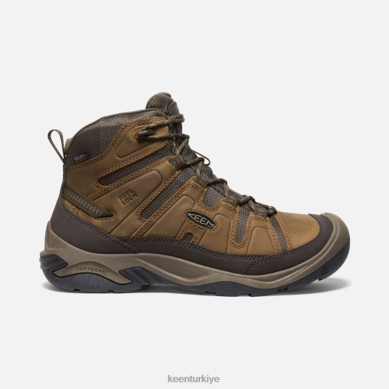 Keen 8L2D2476 erkekler sirkadia su geçirmez çizme geniş bizon-brindle