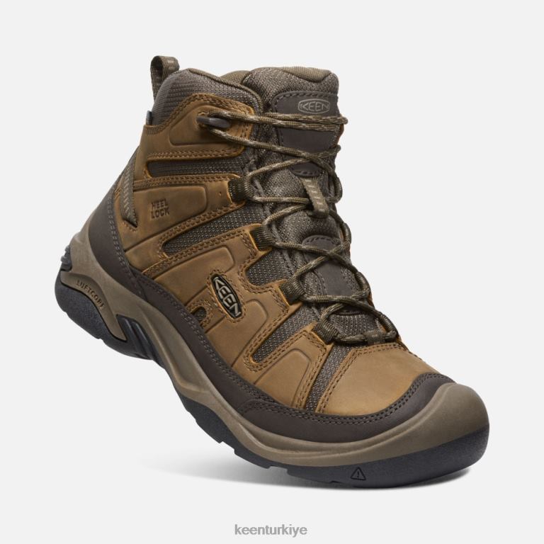 Keen 8L2D2476 erkekler sirkadia su geçirmez çizme geniş bizon-brindle