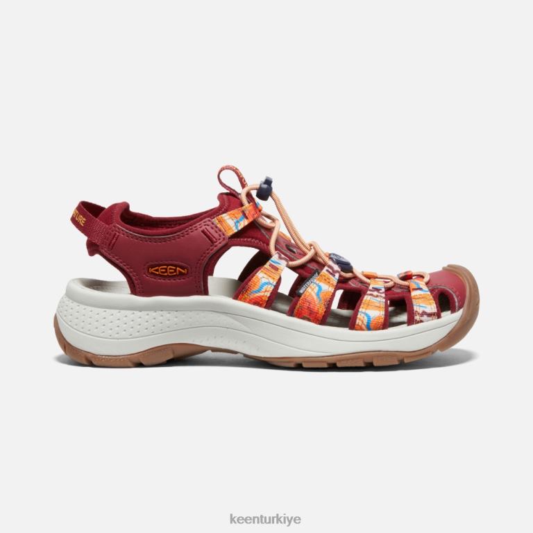 Keen 8L2D2406 kadınlar astoria west x açık afro turuncu dalga-kırmızı