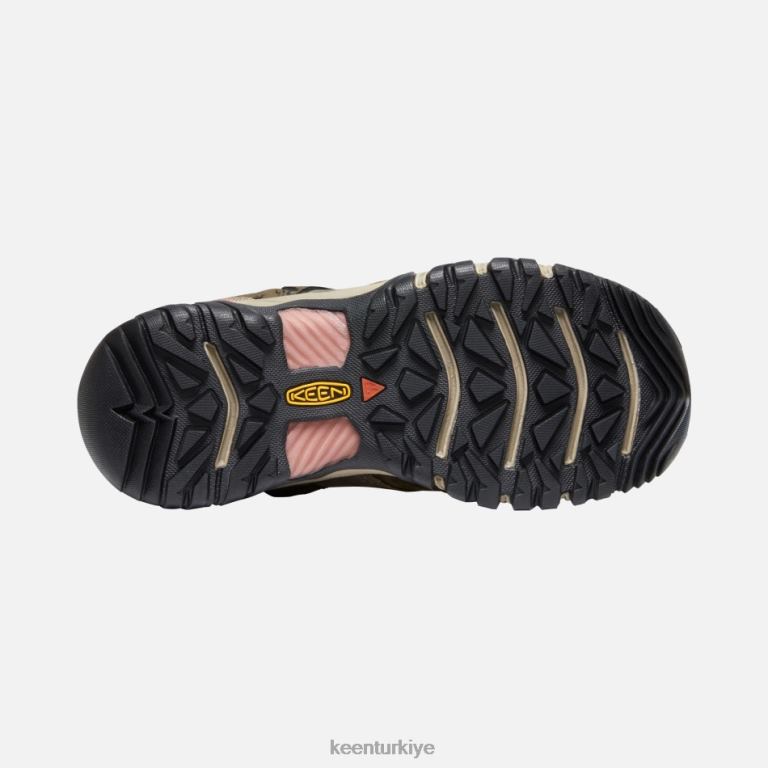 Keen 8L2D2129 kadınlar ridge flex su geçirmez yürüyüş ayakkabısı Timberwolf-tuğla tozu