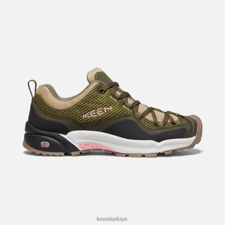 Keen 8L2D2136 kadınlar Wasatch tepe havalandırması zeytin yeşili-pembe krema