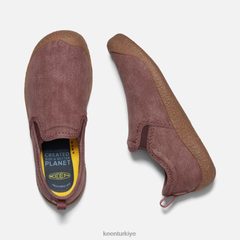 Keen 8L2D2140 kadınlar Howser kanvas slip-on andorra-kahverengi