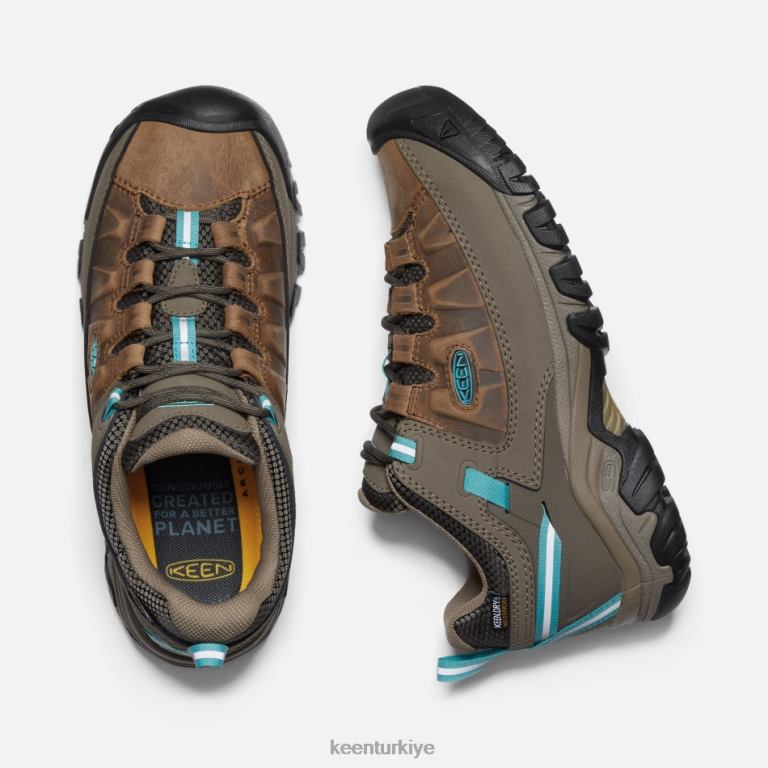 Keen 8L2D2152 kadınlar targhee iii su geçirmez yürüyüş ayakkabısı kızarmış hindistan cevizi-porselen