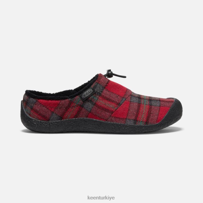 Keen 8L2D2339 kadınlar Howser iii slayt kırmızı kareli çelik gri