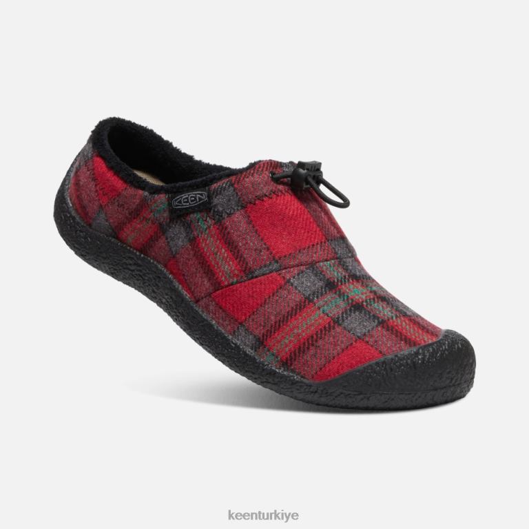 Keen 8L2D2339 kadınlar Howser iii slayt kırmızı kareli çelik gri