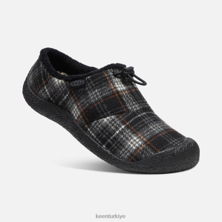 Keen 8L2D2345 kadınlar Howser iii slayt siyah ekose-çelik gri