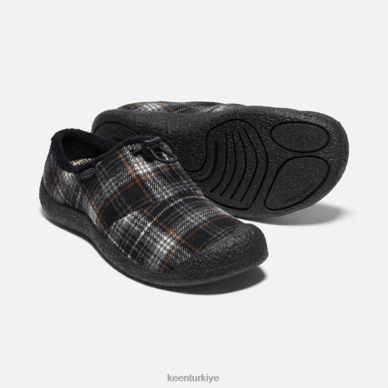 Keen 8L2D2345 kadınlar Howser iii slayt siyah ekose-çelik gri