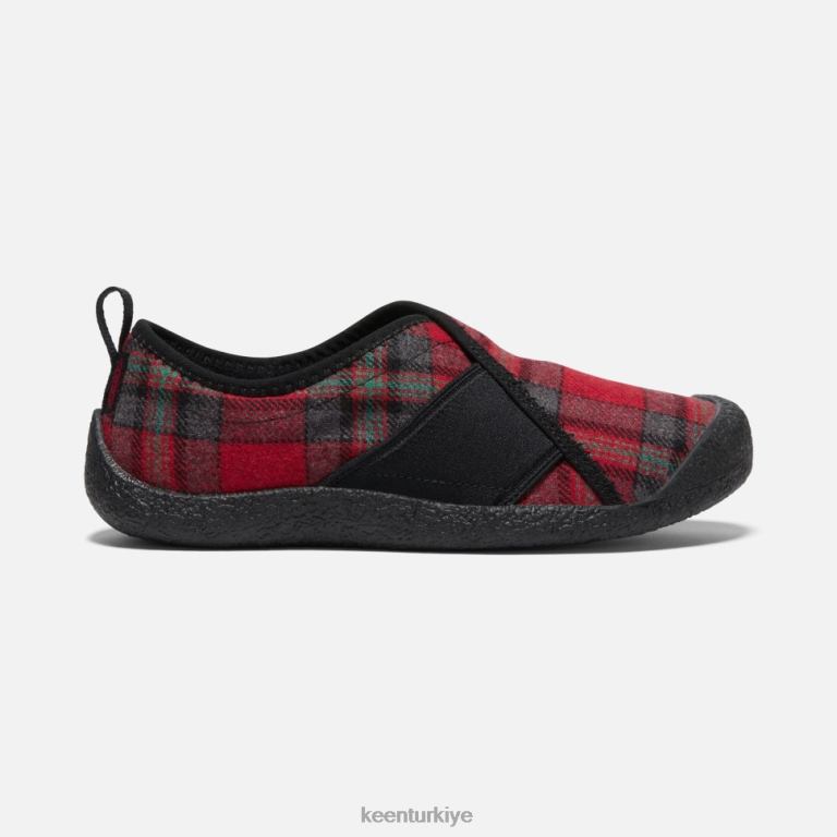 Keen 8L2D2356 kadınlar vapur sargısı kırmızı ekose-siyah