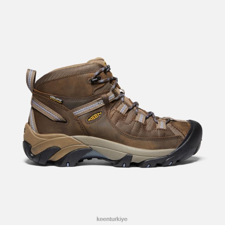 Keen 8L2D2171 kadınlar targhee ii su geçirmez orta yürüyüş botu kayrak siyah-çakmaktaşı