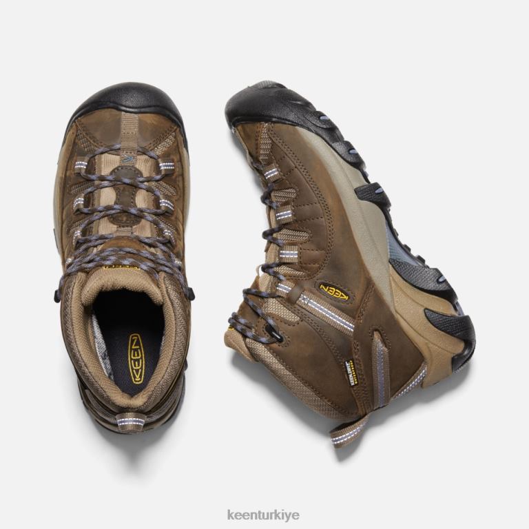 Keen 8L2D2171 kadınlar targhee ii su geçirmez orta yürüyüş botu kayrak siyah-çakmaktaşı