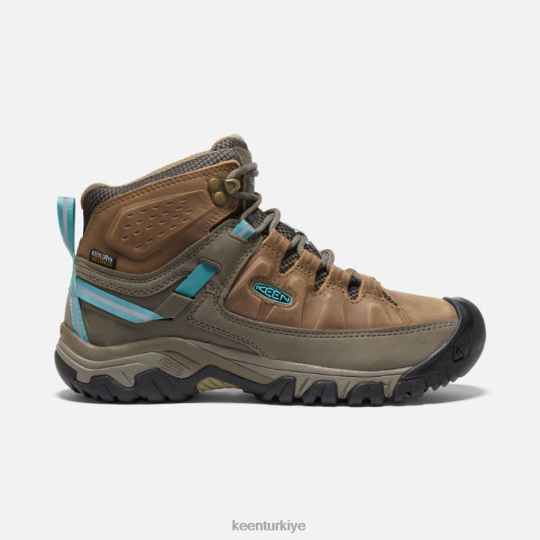 Keen 8L2D2173 kadınlar targhee iii su geçirmez yürüyüş botu kızarmış hindistan cevizi-porselen