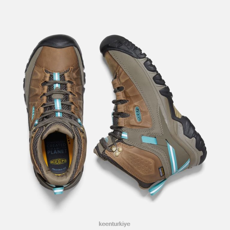 Keen 8L2D2173 kadınlar targhee iii su geçirmez yürüyüş botu kızarmış hindistan cevizi-porselen