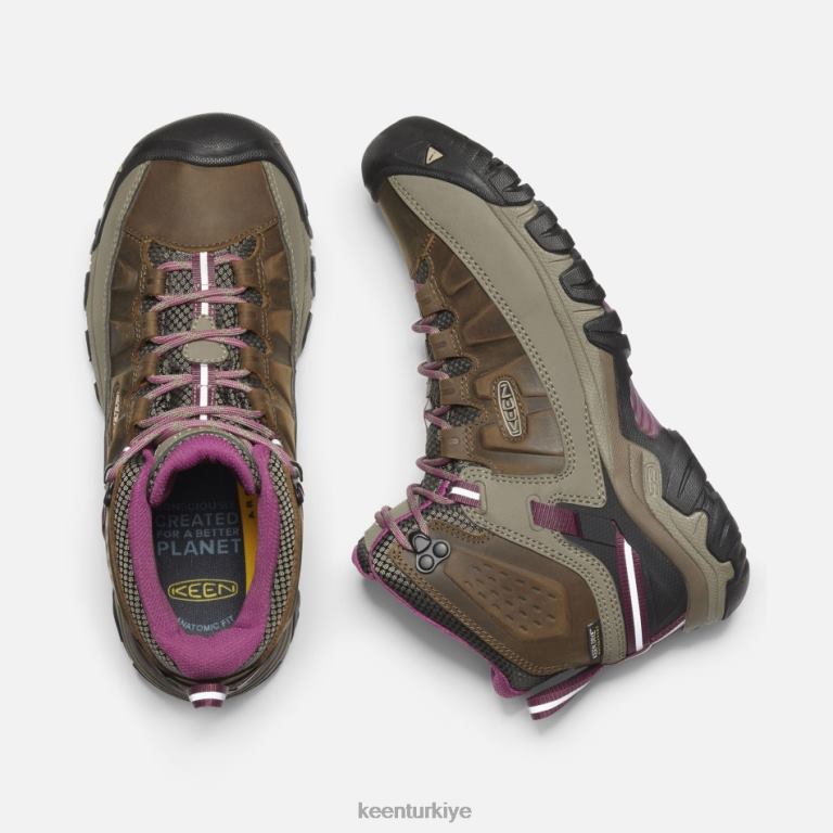Keen 8L2D2174 kadınlar targhee iii su geçirmez yürüyüş botu weiss-boysenberry