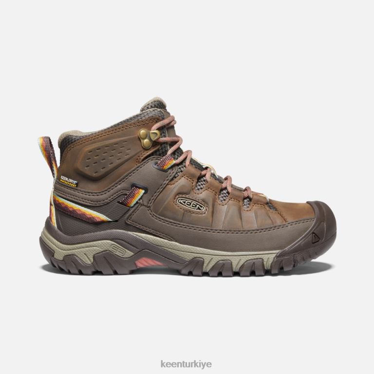 Keen 8L2D2176 kadınlar targhee iii su geçirmez yürüyüş botu bungee kordon-sekoya