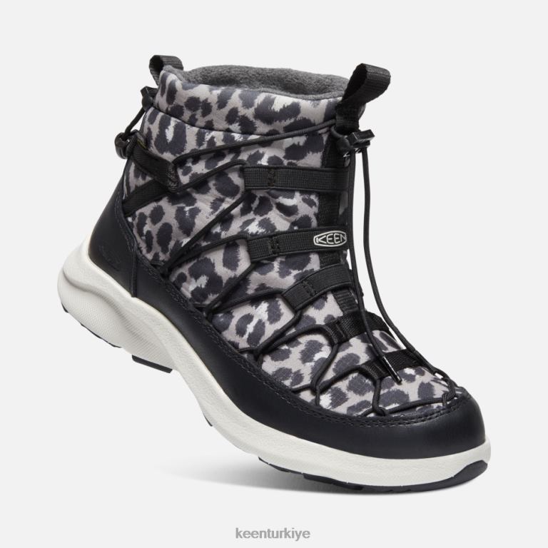 Keen 8L2D2193 kadınlar uneek snk ii su geçirmez chukka hayvan baskı-gümüş huş