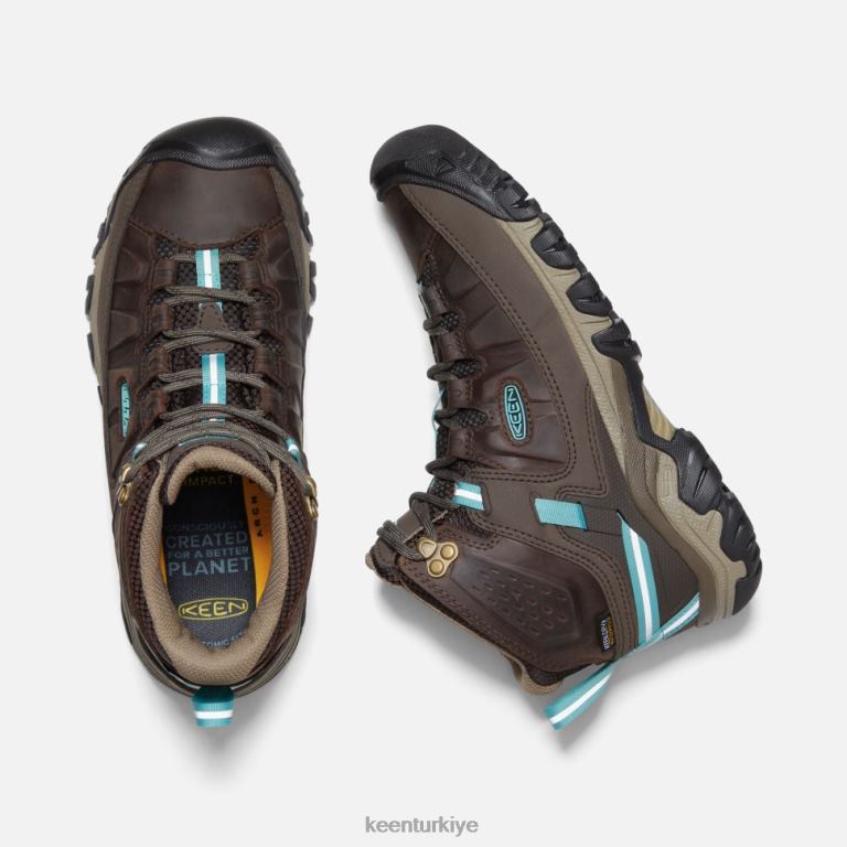 Keen 8L2D2329 kadınlar targhee iii su geçirmez orta kahve çekirdeği-porselen