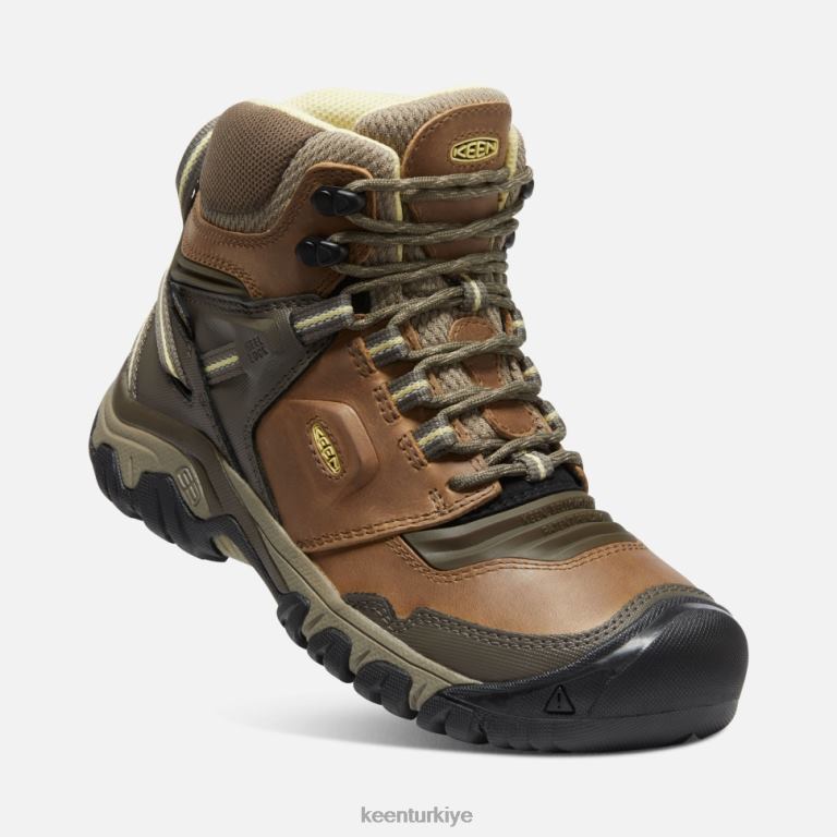 Keen 8L2D2337 kadınlar ridge esnek su geçirmez çizme safari muhallebi