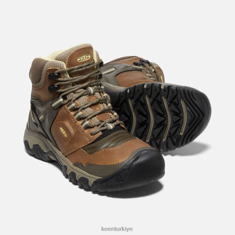 Keen 8L2D2337 kadınlar ridge esnek su geçirmez çizme safari muhallebi