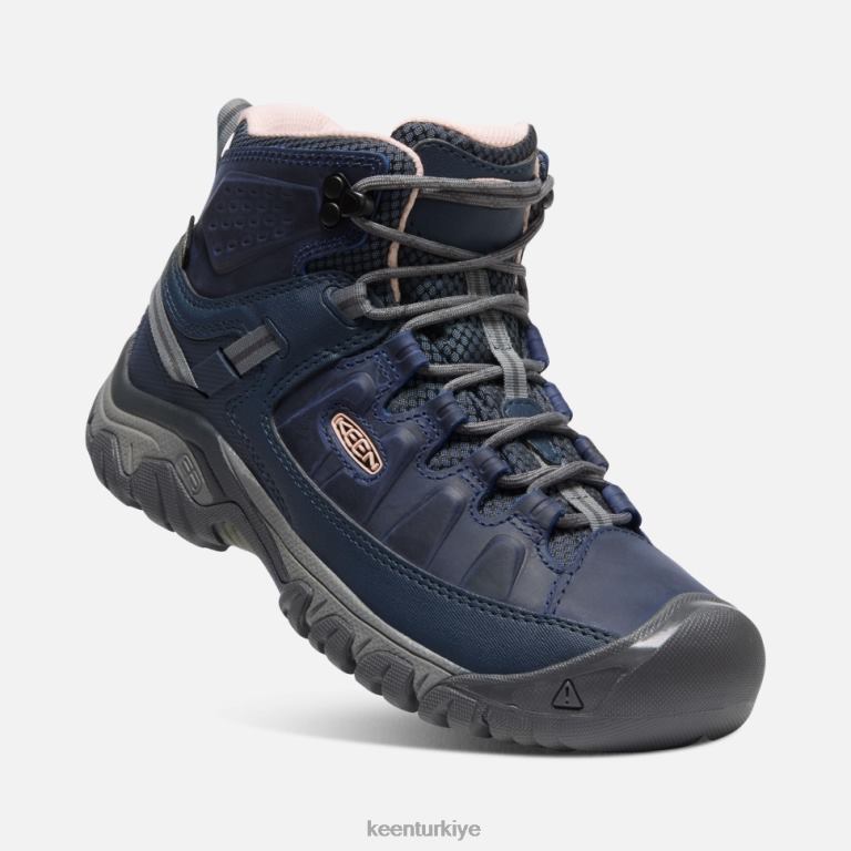 Keen 8L2D2359 kadınlar vintage indigo-şeftali targhee iii su geçirmez orta vintage indigo-şeftali keskin