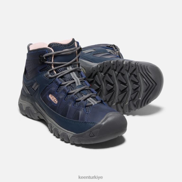 Keen 8L2D2359 kadınlar vintage indigo-şeftali targhee iii su geçirmez orta vintage indigo-şeftali keskin
