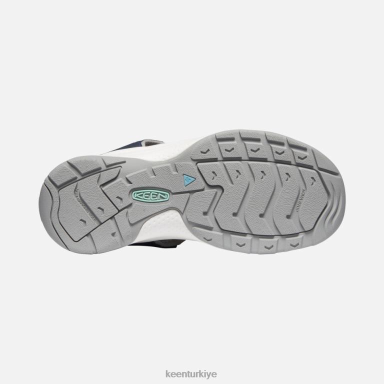 Keen 8L2D2369 kadınlar astoria batı sandalet donanma eğimli cam