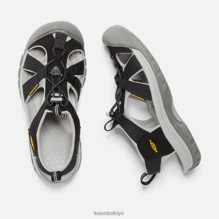 Keen 8L2D2109 kadınlar venedik h2 sandalet siyah - nötr gri