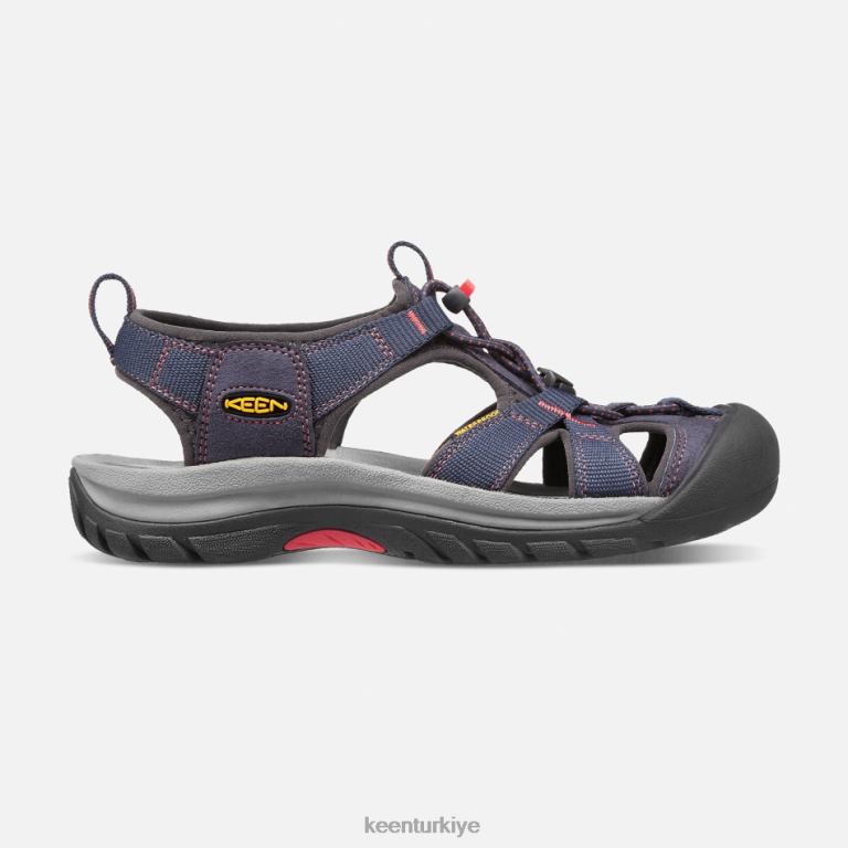 Keen 8L2D2110 kadınlar venedik h2 sandalet gece yarısı lacivert-sıcak mercan