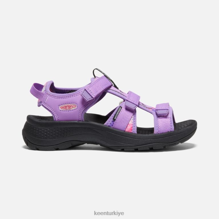 Keen 8L2D231 kadınlar astoria west burnu açık sandaletler mor boya