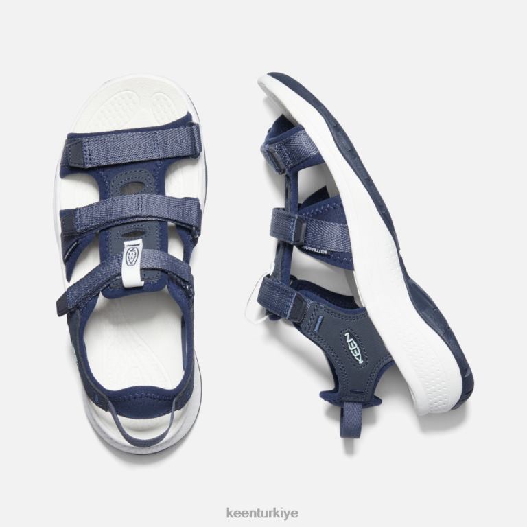 Keen 8L2D233 kadınlar astoria west burnu açık sandaletler mavi geceler-siyah iris