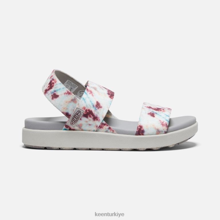Keen 8L2D2378 kadınlar elle sırt bantlı sandalet andorra kravat boyası