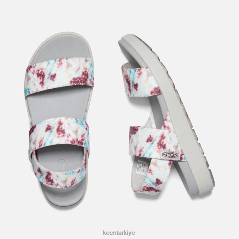 Keen 8L2D2378 kadınlar elle sırt bantlı sandalet andorra kravat boyası
