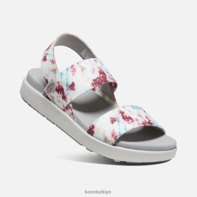 Keen 8L2D2378 kadınlar elle sırt bantlı sandalet andorra kravat boyası