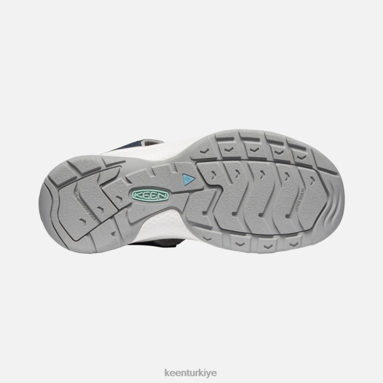 Keen 8L2D240 kadınlar astoria batı sandalet donanma eğimli cam