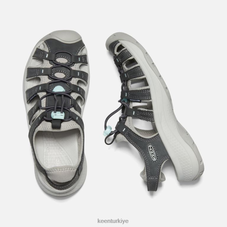 Keen 8L2D270 kadınlar astoria batı deri sandalet mıknatıs buharı