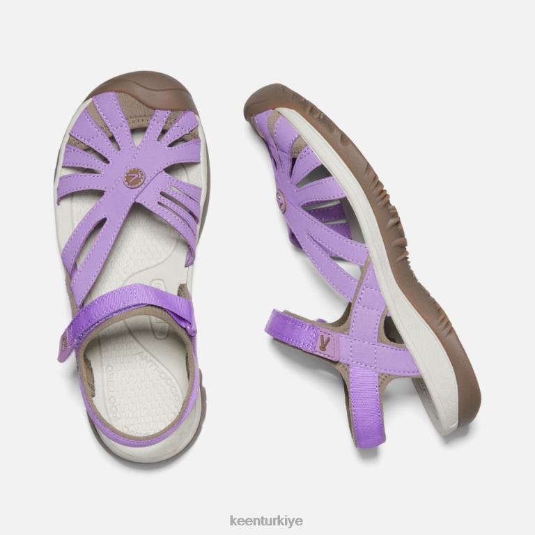 Keen 8L2D276 kadınlar gül sandalet tebeşir menekşe-brindle