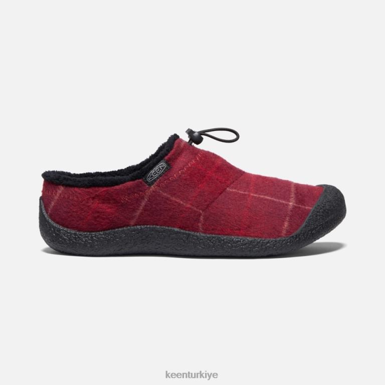 Keen 8L2D284 kadınlar Howser iii slayt kırmızı ekose-siyah