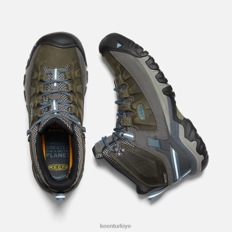 Keen 8L2D2316 kadınlar targhee iii su geçirmez çizme geniş mıknatıs-atlantik mavisi
