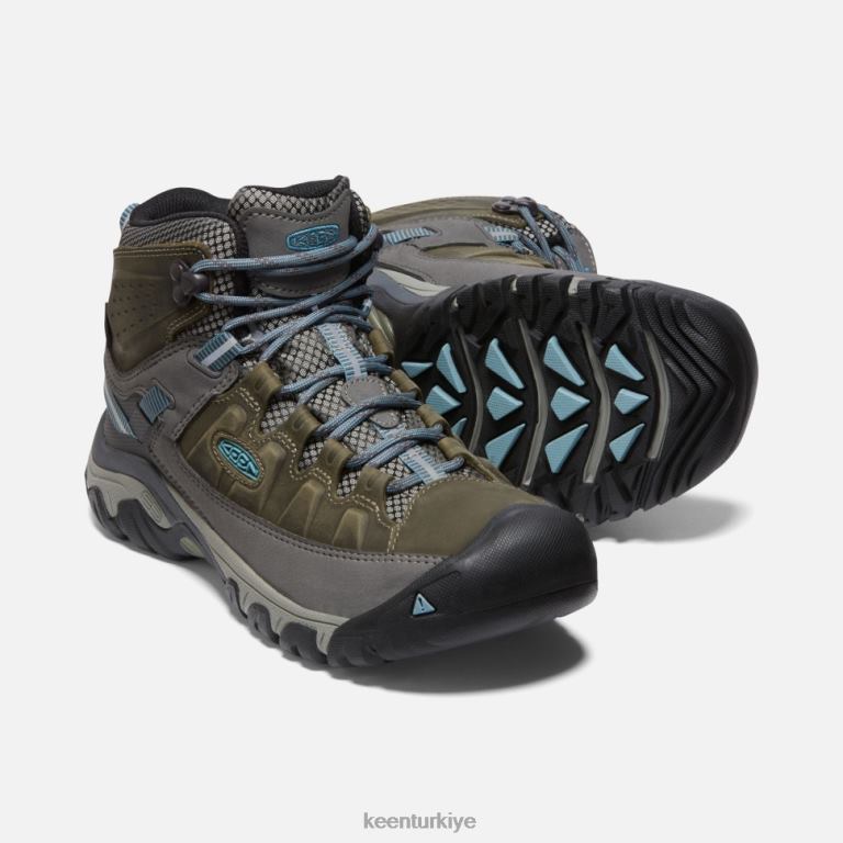 Keen 8L2D2316 kadınlar targhee iii su geçirmez çizme geniş mıknatıs-atlantik mavisi