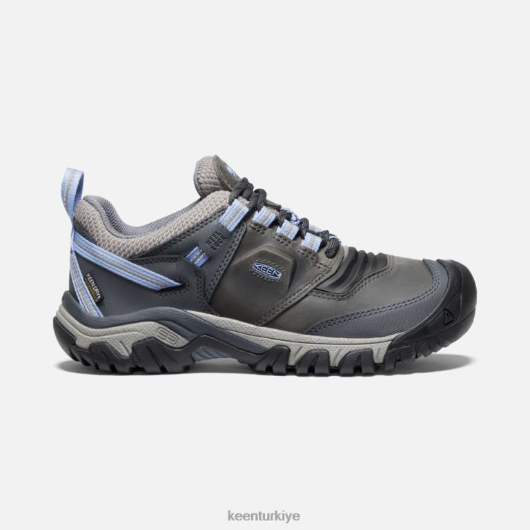 Keen 8L2D2200 öne çıkan ridge flex su geçirmez yürüyüş ayakkabısı çelik gri-ortanca