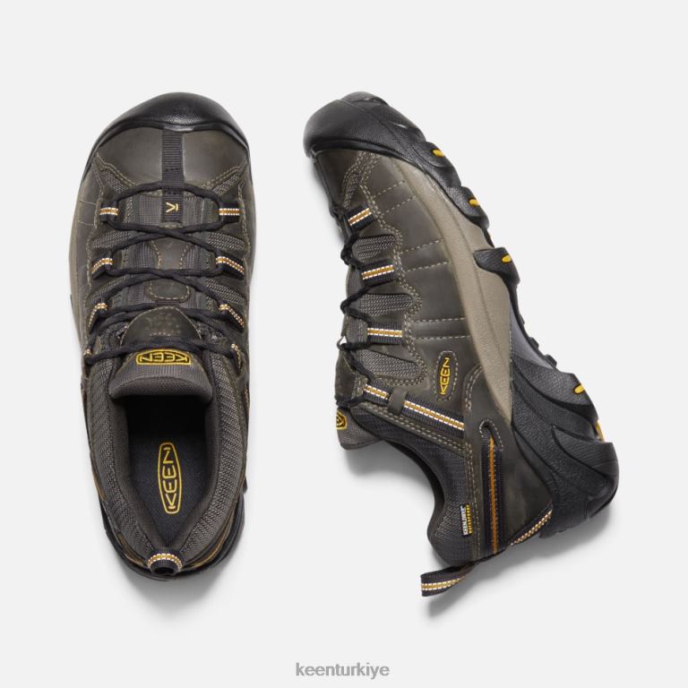 Keen 8L2D2269 öne çıkan targhee ii yürüyüş ayakkabıları kuzgun-sarımsı zeytin