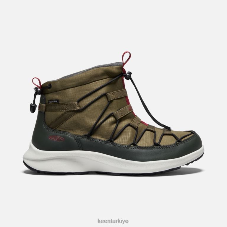 Keen 8L2D2243 öne çıkan uneek snk su geçirmez chukka koyu zeytin reçinesi