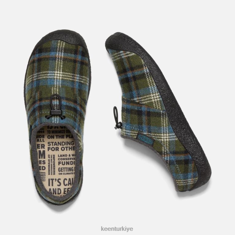 Keen 8L2D2292 öne çıkan yeni Howser iii slayt yeşil ekose-siyah
