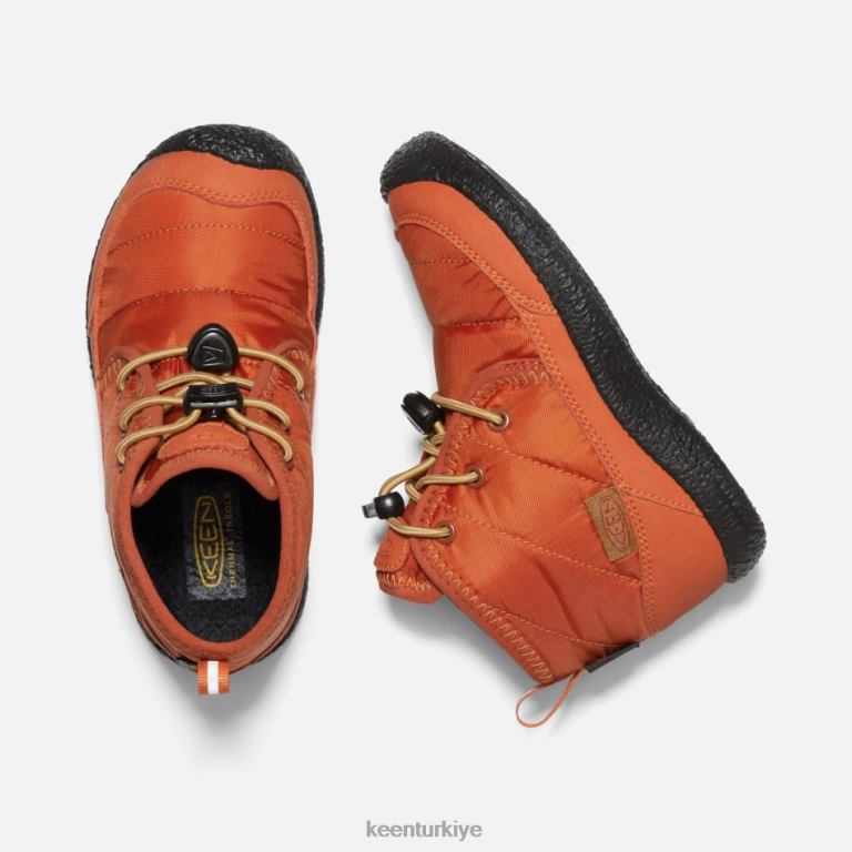 Keen 8L2D2310 öne çıkan genç \'howser ii su geçirmez chukka çömlekçiler kil-siyah