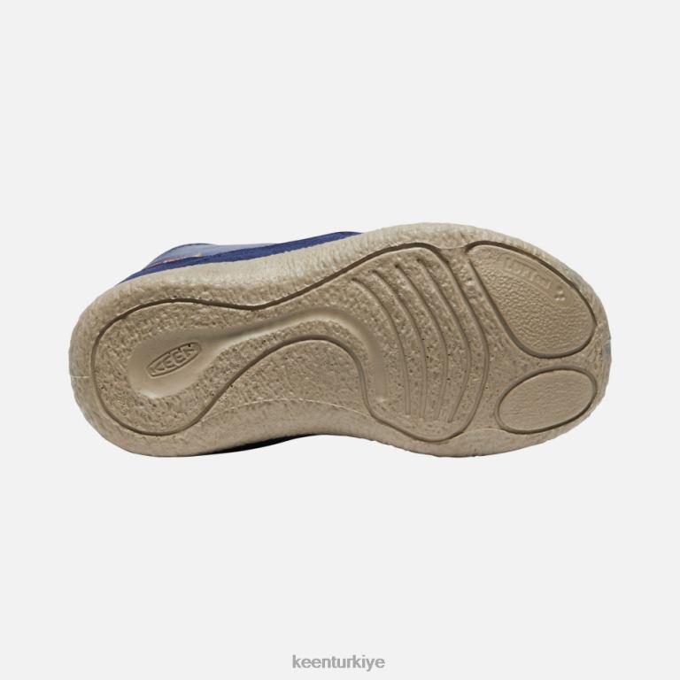 Keen 8L2D2311 öne çıkan genç \'howser ii su geçirmez chukka mavi derinlikler-kırmızı halı