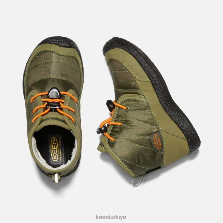 Keen 8L2D2312 öne çıkan genç \'howser ii su geçirmez chukka capulet zeytin-rus rengi turuncu