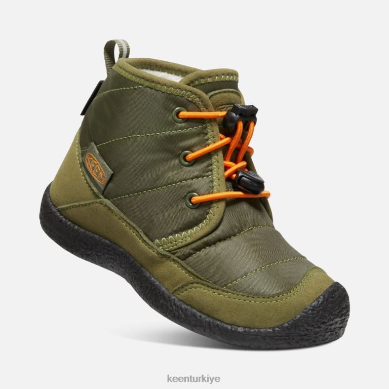 Keen 8L2D2312 öne çıkan genç \'howser ii su geçirmez chukka capulet zeytin-rus rengi turuncu